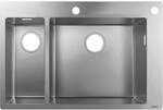 Hansgrohe S712-F655 Einbausp&uuml;le 43310800 edelstahl, 180x450mm, 1 Haupt- und