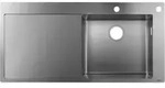 Hansgrohe S717-F450 Einbausp&uuml;le 43307800 Edelstahl, 1 Becken, Abtropffl&auml;che,