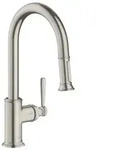 hansgrohe Axor Montreux K&uuml;chenarmatur 16581800 Edelstahl-Optik, Ausziehbrause,