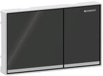 Geberit Bet&auml;tigungsplatte Omega 60 Square 115081SJ1 Glas schwarz, f&uuml;r Omega