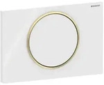 Geberit Sigma 10 Round Bet&auml;tigungsplatte 115758KK5 weiss/vergoldet, f&uuml;r Sp&uuml;l Stopp