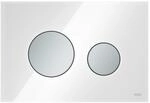 TECEloop Bet&auml;tigungsplatte 9240659 Glas wei&szlig;,Tasten Chrom matt