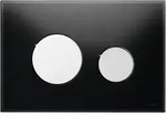 TECEloop Bet&auml;tigungsplatte 9240656 Glas schwarz, Tasten chrom gl&auml;nzend