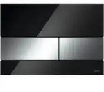 TECE TECEsquaresquare Bet&auml;tigungsplatte 9240807 Glas schwarz, Tasten chrom gl&auml;nzend