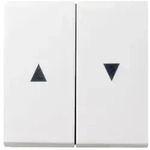 Gira 029403 Jalousieschalter Wippe 2fach mit Pfeilsymbol Reinwei&szlig; gl&auml;nzend symbol