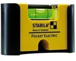 STABILA Mini-Wasserwaage Pocket Electric 18115 7cm mit G&uuml;rtel-Clip