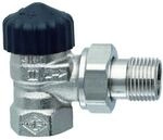 Heimeier Thermostat-Ventilunterteil 220104000 Eck 1", Rotguss vernickelt, Standard
