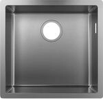 Hansgrohe S719-U400 Unterbausp&uuml;le 43425800 Edelstahl, 1 Hauptbecken