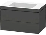 Duravit L-Cube Waschtisch-Unterschrank LC6927N4949 80 x 48 cm, ohne Hahnloch, graphit