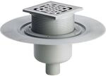 Viega Advantix Bodenablauf 557195 DN 70, Kunststoff grau, mit senkrechtem