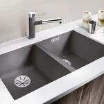 Blanco Subline 350/350-u Sp&uuml;le 523575 75,5x46cm, PuraDur felsgrau, f&uuml;r Unterbau