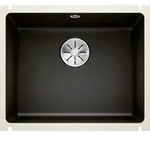 Blanco Subline 500-u Sp&uuml;le 523740 54,3x45,6cm, PuraPlus schwarz, f&uuml;r Unterbau