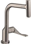 Axor Citterio Select K&uuml;chenarmatur 39861800 Edelstahl-Optik, mit Ausziehbrause
