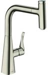 hansgrohe Metris Select 240 K&uuml;chenarmatur 14857800 Edelstahl-Optik, schwenkbar,