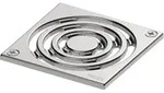 TECEdrainpoint S Designrost 3665001 142x142mm, Edelstahl, verschraubbar