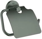 Grohe Essentials WC-Papierhalter 40367AL1 hard graphite geb&uuml;rstet, mit Deckel,