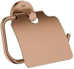 Grohe Essentials WC-Papierhalter 40367DL1 warm sunset geb&uuml;rstet, mit Deckel,