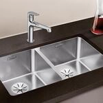 Blanco Andano 340/340-u Sp&uuml;le 522983 74,5x44cm, Edelstahl Seidenglanz, f&uuml;r Unterbau