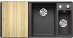 Blanco Axia iii s-f Sp&uuml;le 523484 99x50cm, PuraDur felsgrau, rechts, mit