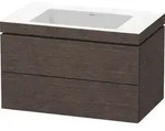 Duravit L-Cube Waschtisch-Unterschrank LC6927N7272 80 x 48 cm, ohne Hahnloch, eiche