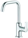 Kludi Pure&easy Waschtischarmatur 370230565 chrom, DN 15, schwenkbarer Auslauf, mit