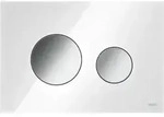TECEloop Bet&auml;tigungsplatte 9240660 Glas wei&szlig;,Tasten chrom gl&auml;nzend