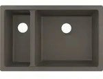 hansgrohe Unterbausp&uuml;le 43433290 710 x 450 mm, 1 Haupt- und Zusatzbecken, steingrau