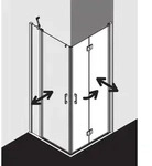 Kermi LIGA Eckeinstieg-H&auml;lfte LI2CR080201AK 80x200 cm