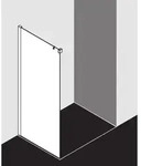 Kermi Nica Seitenwand 1-tlg. NITWL10320VAK 103x200cm, silber hochglanz, ESG...