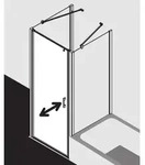 Kermi Liga Pendelt&uuml;r f&uuml;r Seitenwand LI1WL085181AK 85x185cm, silber mattglanz, ESG