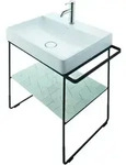 Duravit DuraSquare M&ouml;bel-Waschtisch geschliffen 23535000711 50x47cm, ohne &Uuml;berlauf,