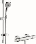 hansgrohe Brause Set Croma 100 Multi 27086000 chrom, mit 65 cm Stange Unica C