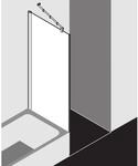 Kermi Diga Seitenwand verk&uuml;rzt DITVD09017VAK 90x175cm, silber hochglanz, ESG...