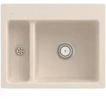 Villeroy und Boch Subway Fl&auml;chenb&uuml;ndige Sp&uuml;le 67801FFU mit Ablaufgarnitur und