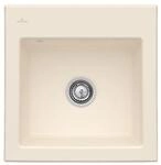Villeroy und Boch Subway 50 S Einbausp&uuml;le 331501FU mit Ablaufgarnitur, 525 x 510 mm,