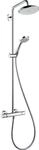 hansgrohe Croma 220 Showerpipe 27185000 mit Brausearm 400 mm schwenkbar, chrom