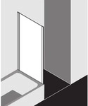 Kermi Seitenwand Ibiza 2000 verk&uuml;rzt 75x160cm, silber/mattglanz, ESG klar...