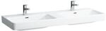 LAUFEN Pro S Doppelwaschtisch 8149680001091 130x46cm, unterbauf&auml;hig, wei&szlig;, ohne