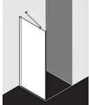 Kermi Pega Seitenwand PETWO08318VAK 83x185cm, silber hochglanz, ESG klar, auf