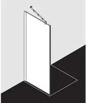 Kermi Pasa XP Seitenwand PXTWD07520VAK 75x200cm, silber hochglanz, ESG klar, auf