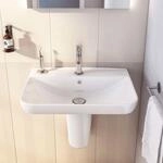 VitrA Sento Waschtisch 5946B003-0001 63x48,5cm, mit &Uuml;berlauf, Hahnloch mittig,...
