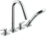 hansgrohe Axor Citterio M Fertigmontageset 34454000 4-Loch-Fliesenrandarmatur,
