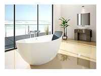 Hoesch Namur freistehende Badewanne 4405.013305 weiß matt, Solique, 150 x 70 cm,