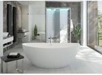 Hoesch Namur freistehende Badewanne 4404.013305 wei&szlig; matt, Solique, 160 x 75 cm,