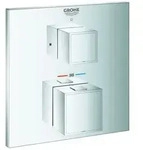 Grohe Grohtherm Cube Fertigmontageset 24153000 chrom, UP-Brause-Thermostat