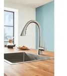 Grohe Zedra K&uuml;chenarmatur 32294DC2 supersteel, herausziehbare Brause