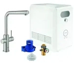 Grohe Blue Professional Sp&uuml;ltisch-Einhebelmischer 31326DC2 supersteel, Starter Kit,