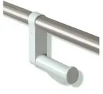 Hewi 805 Aufr&uuml;stsatz-WC-Papierhalter 805.50.01598 Edelstahl geschliffen, signalwei&szlig;