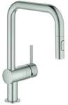 Grohe Minta Sp&uuml;ltisch-Einhebelmischer 32322DC2 supersteel, herausziehbare