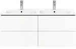 Duravit L-Cube Waschtischunterbau LC625901818 Wei&szlig; Matt, 129x55x48,1cm, 4 Schubladen